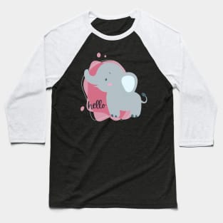 Hello Cute and Smart Cookie Sweet little happy elephant cute baby outfit Baseball T-Shirt